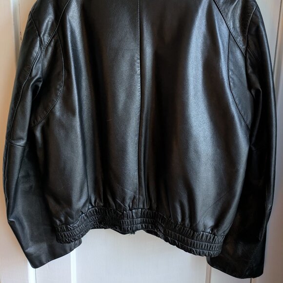 Vagabond Leathers Soft black leather bomber jacket - Size 46 - Picture 6 of 8